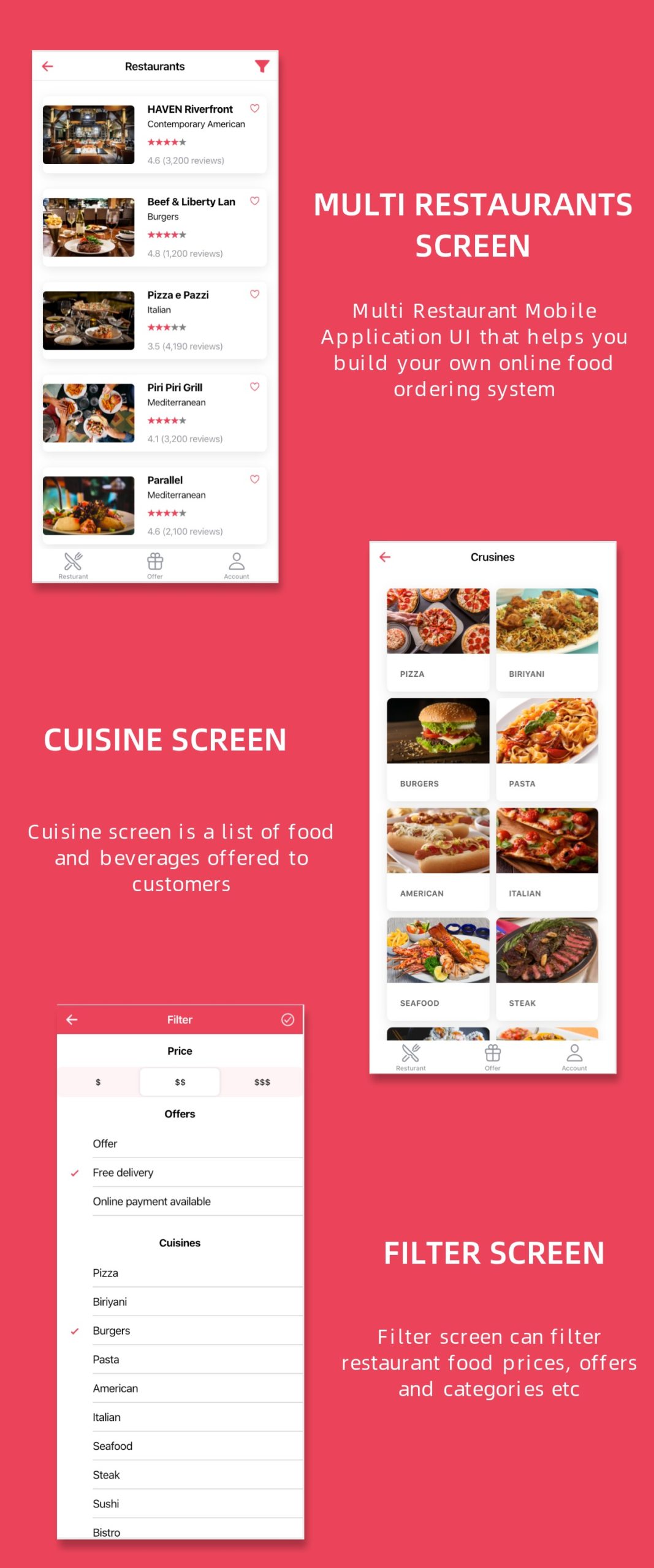 Restaurant and Food Delivery Ecommerce App (Ionic5 & Capacitor) Template UI - 9