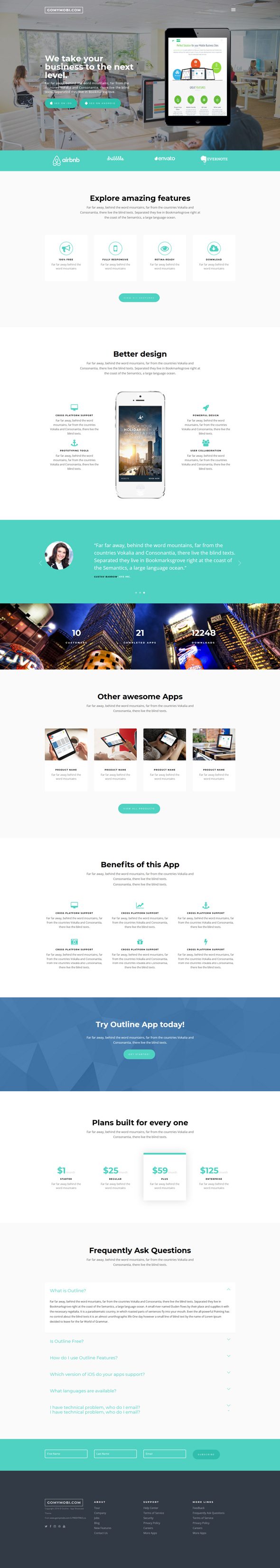 gomymobiBSB's Site Theme: Outline - App Showcase - 2