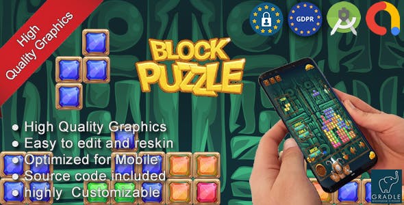 Puzzle Block Pharaoh Egypt (Admob + Android studio) - 13