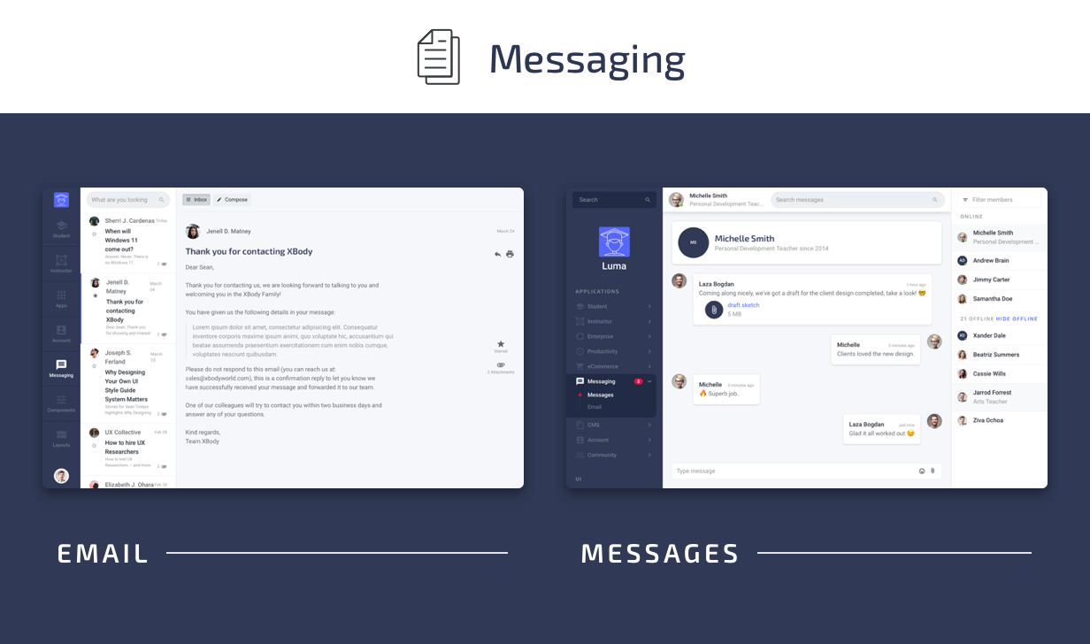 Luma - LMS Messaging Pages