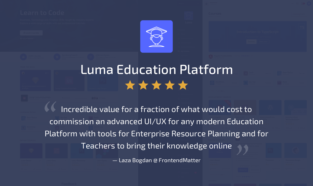 Luma - Learning Management System Admin Template