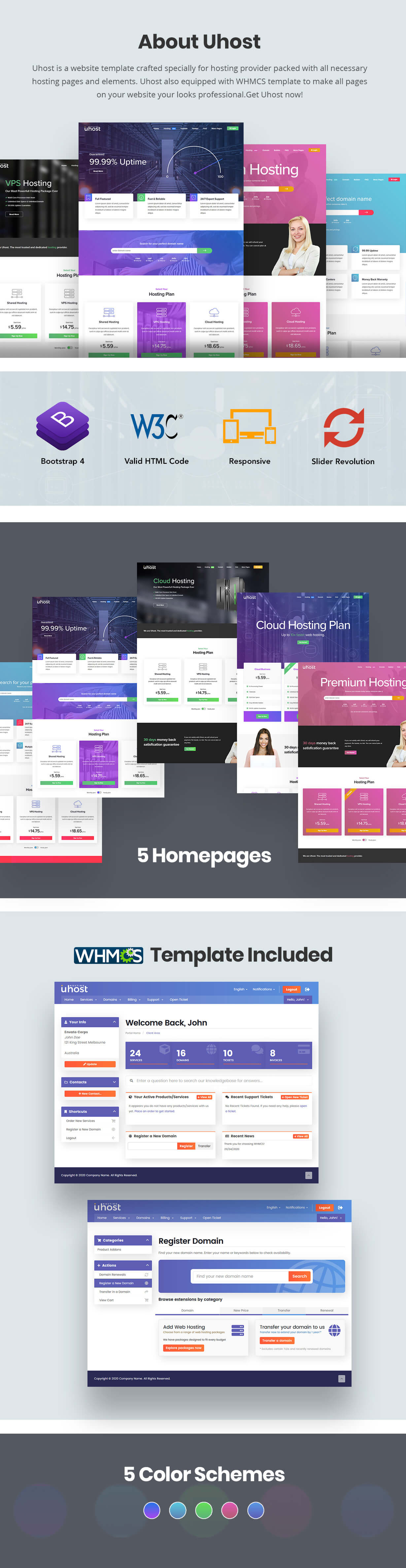 Uhost - Web Hosting with WHMCS Template - 4