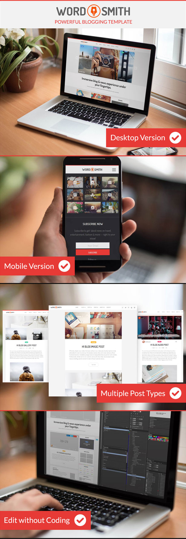 WORDSMITH - Modern Muse Blogging & News Template - 5StarThemes