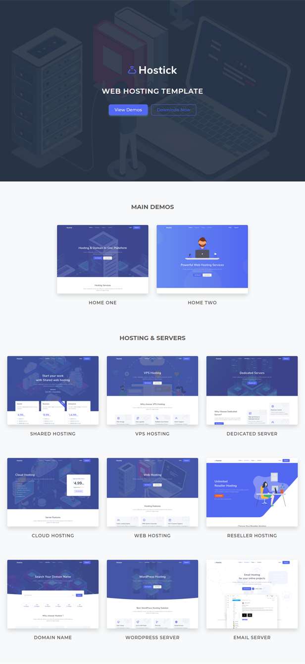 Hostick - Web Hosting & Domain HTML5 Template - 1