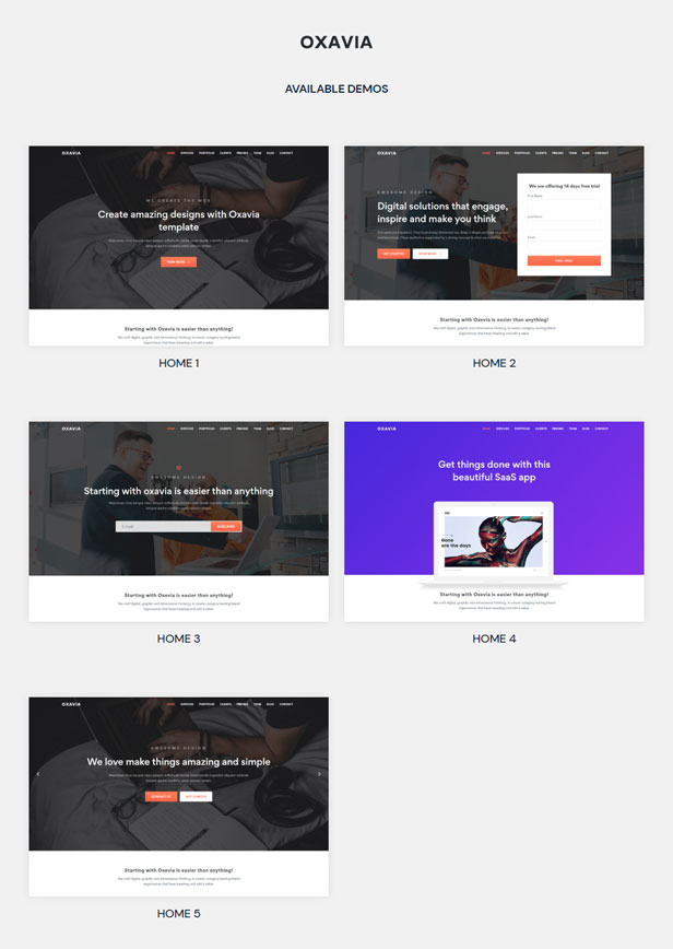 Oxavia - Responsive One Page Template - 1