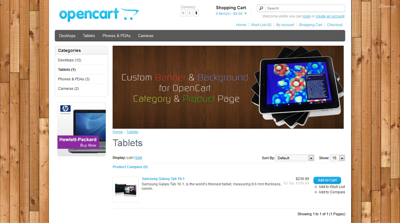 OpenCart Custom Background and Banner - 9