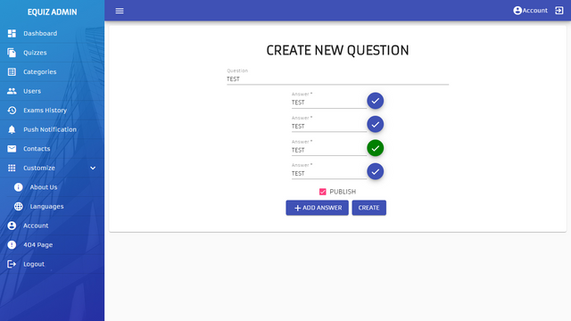 EQuiz quiz Application ionic 5 angular 9