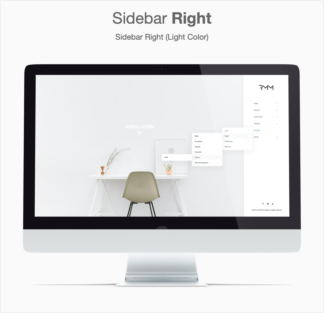 Responsive Bootstrap 4 Mega Dropdown Menu (RTL Supported) - Sidebar Right (Light)