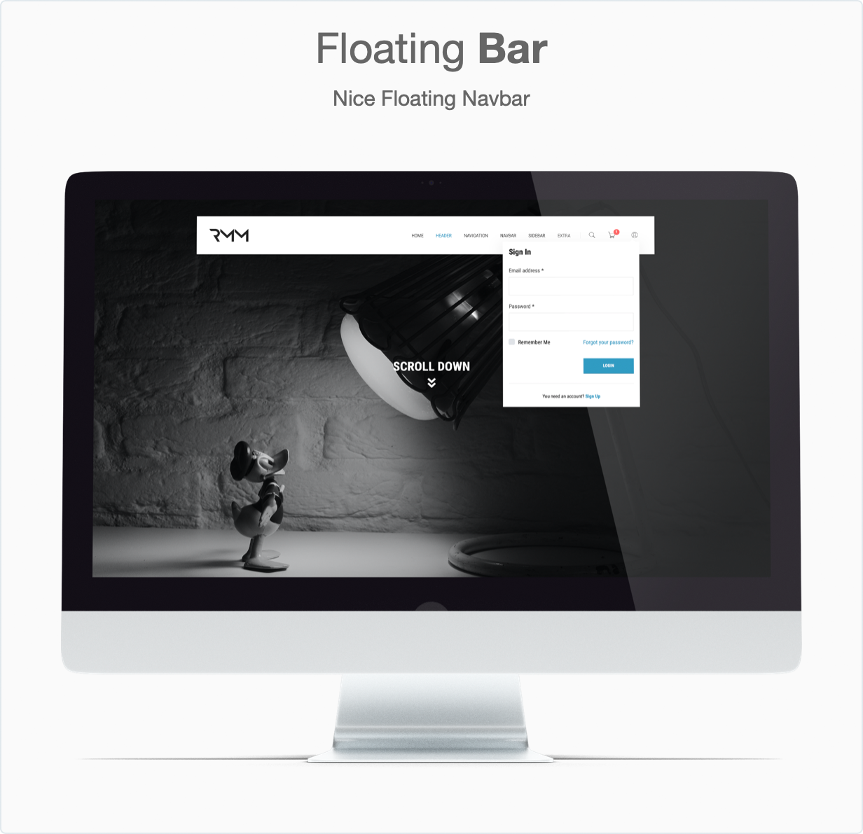 Responsive Bootstrap 4 Mega Dropdown Menu (RTL Supported) - Floating Bar