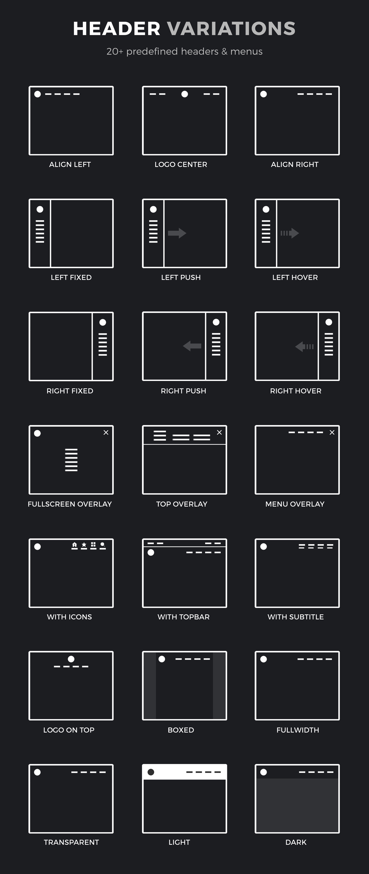 Headers variations