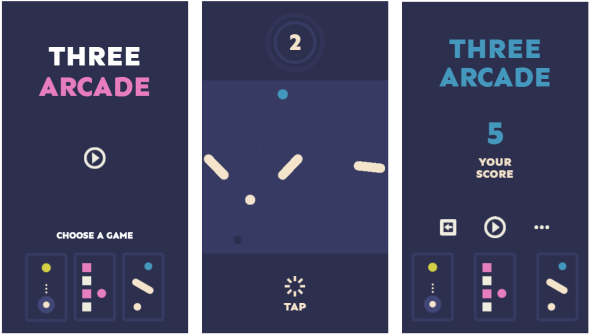 Three Arcade - HTML5 Game (Construct3) - 1