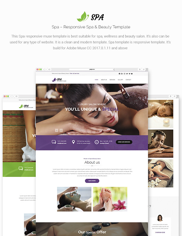 Spa and Beauty Adobe Muse Template - 8