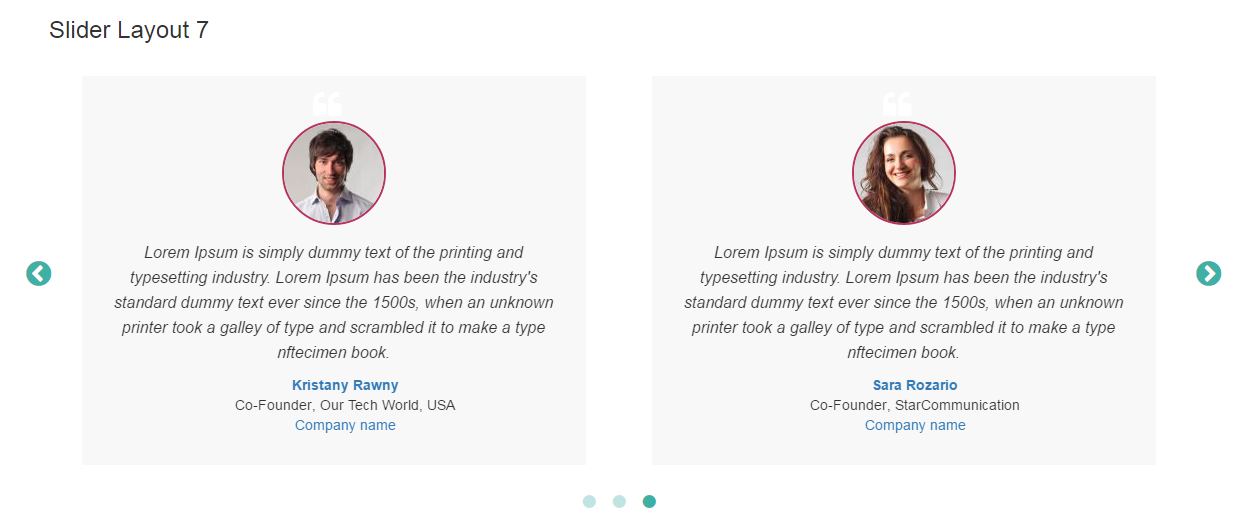 Bootstrap Testimonials Showcase - 7