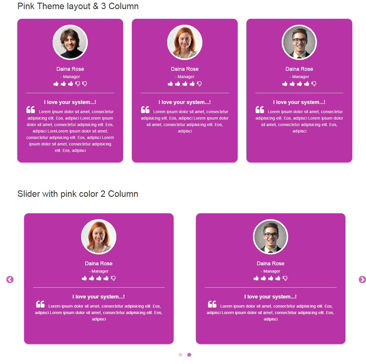 Bootstrap Testimonials Showcase - 9