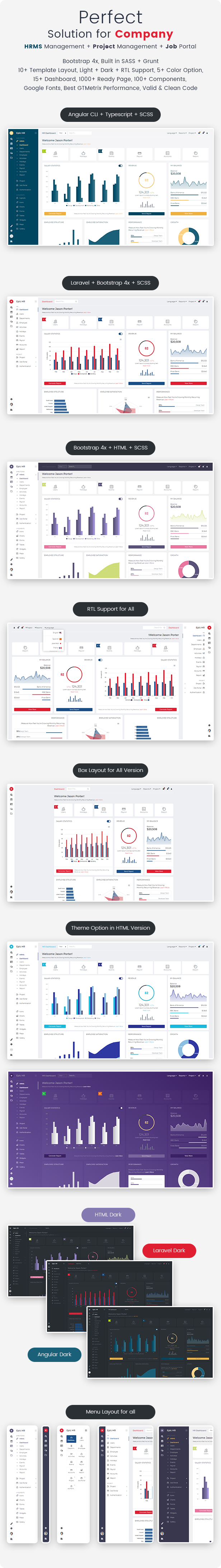 Epic Pro - HR & Project Management Admin Template and UI Kit - 6
