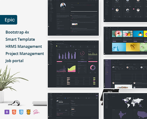 Epic Pro - HR & Project Management Admin Template and UI Kit - 9