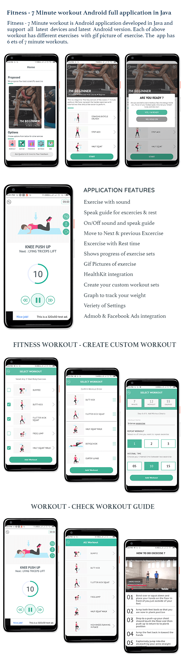 Fitness - 7 Minute workout Android Full application - 1