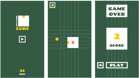 Rotating Cube - HTML5 Game (Construct3) - 1