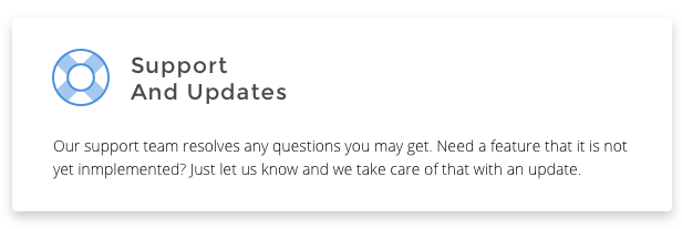 Why ForIT theme? Support And Updates: Our support team resolves any questions you may get. Need a feature that it is not yet inmplemented? Just let us know and we take care of that with an update.