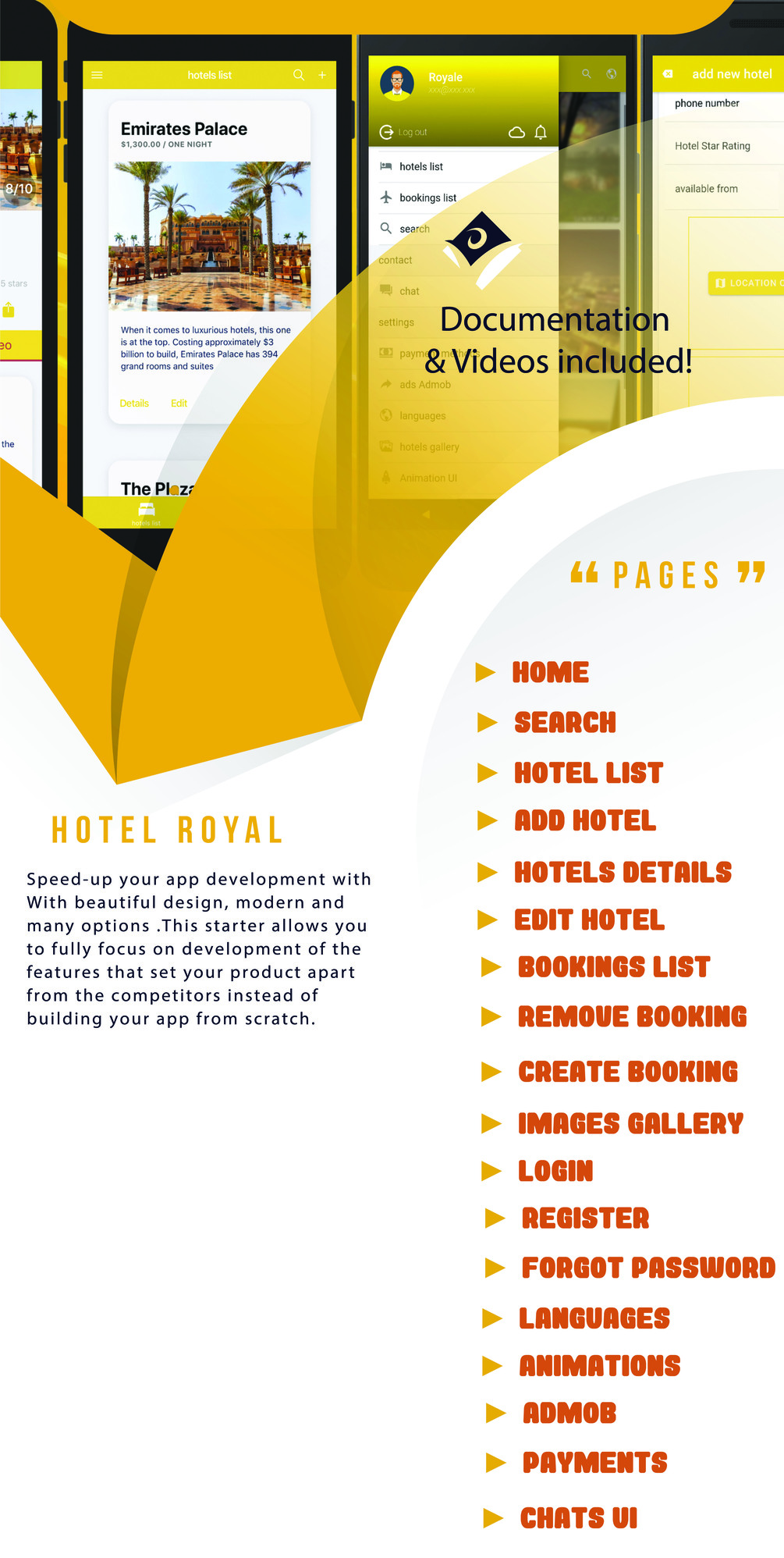 Ionic 5 : Hotel Royal Full App - 2