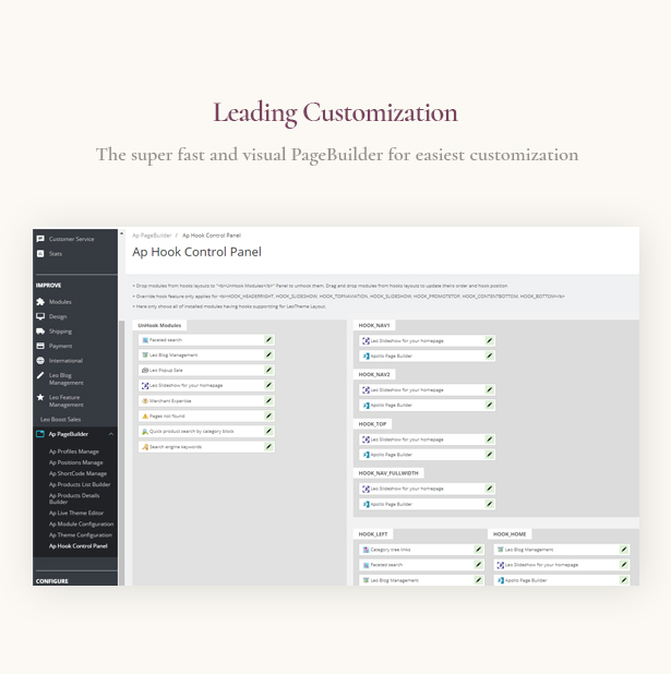 Offer leading customization with Powerful Pagebuilder
