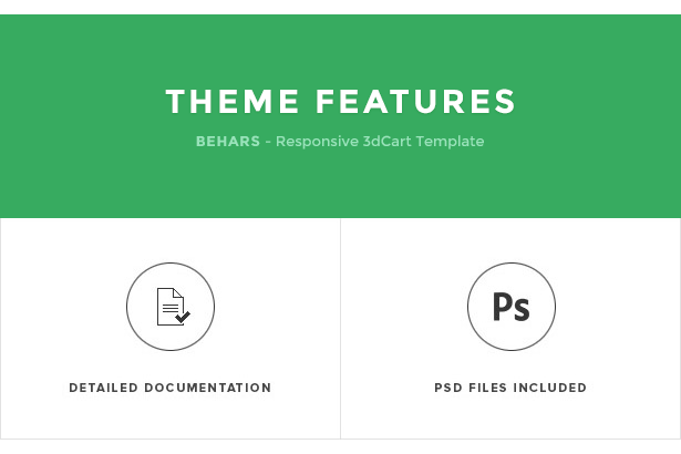 Behars - Responsive 3dCart Theme Features