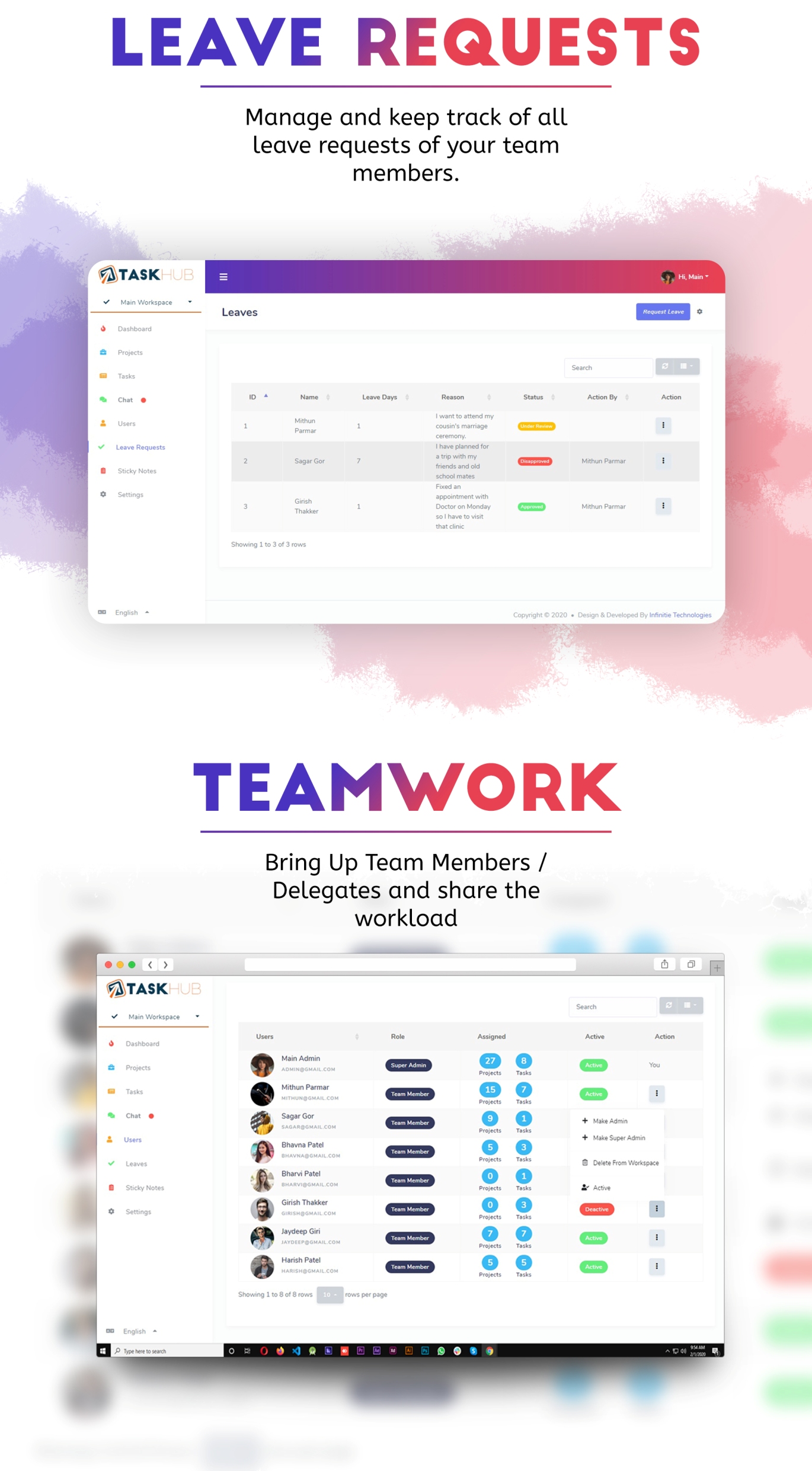 Manage Leave Requests of team memebers - Tinquire ofhub - v1.1 - 2