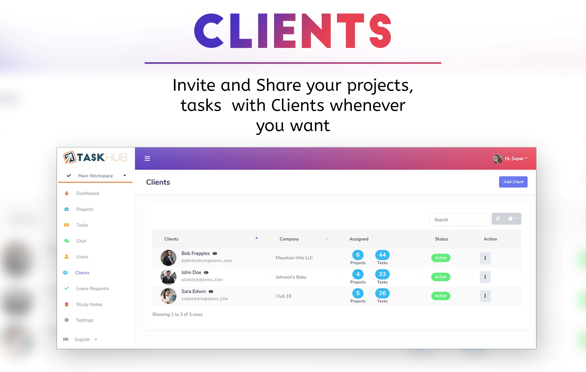 Invite & Manage Clients - Tinquire ofhub - v1.2 - 2