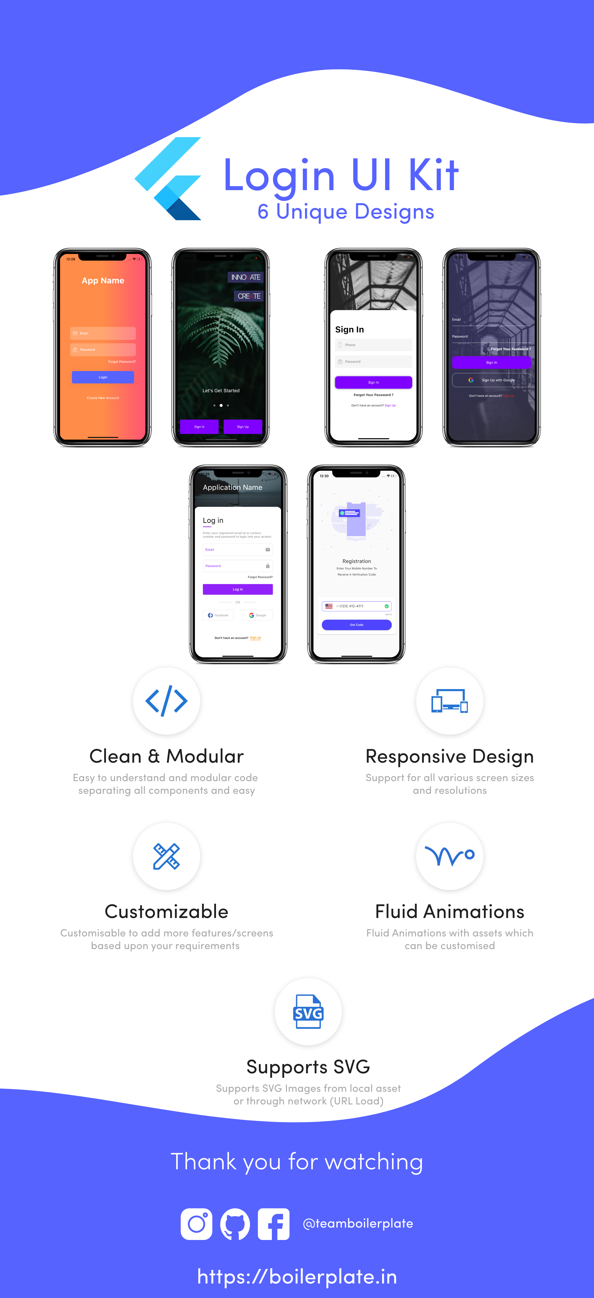 Flutter Login UI Kit by Boilerplate