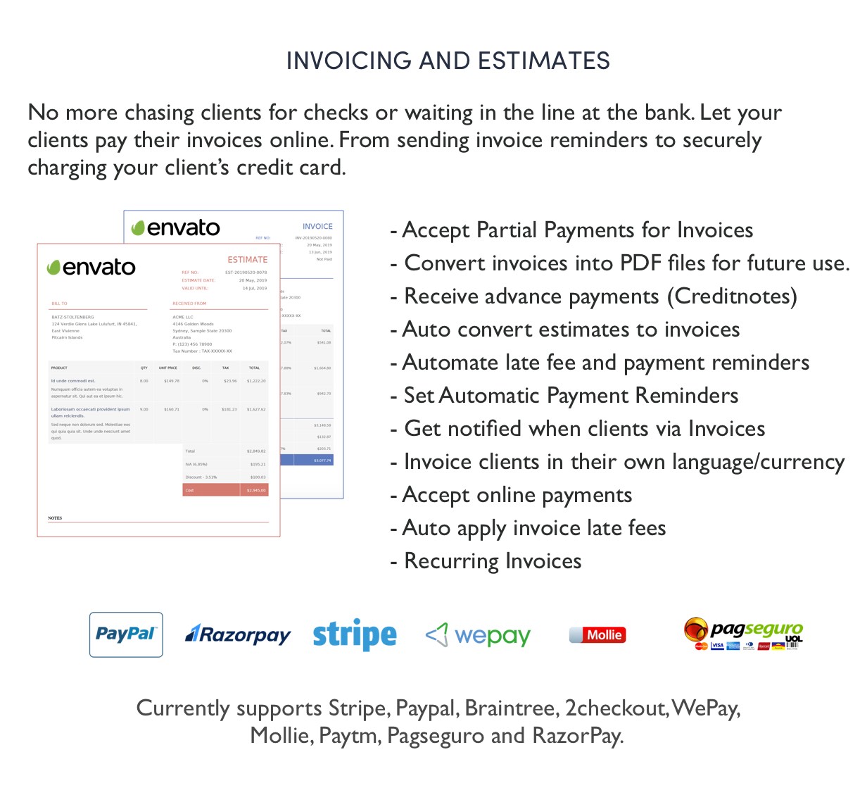 Invoicing and Estimates