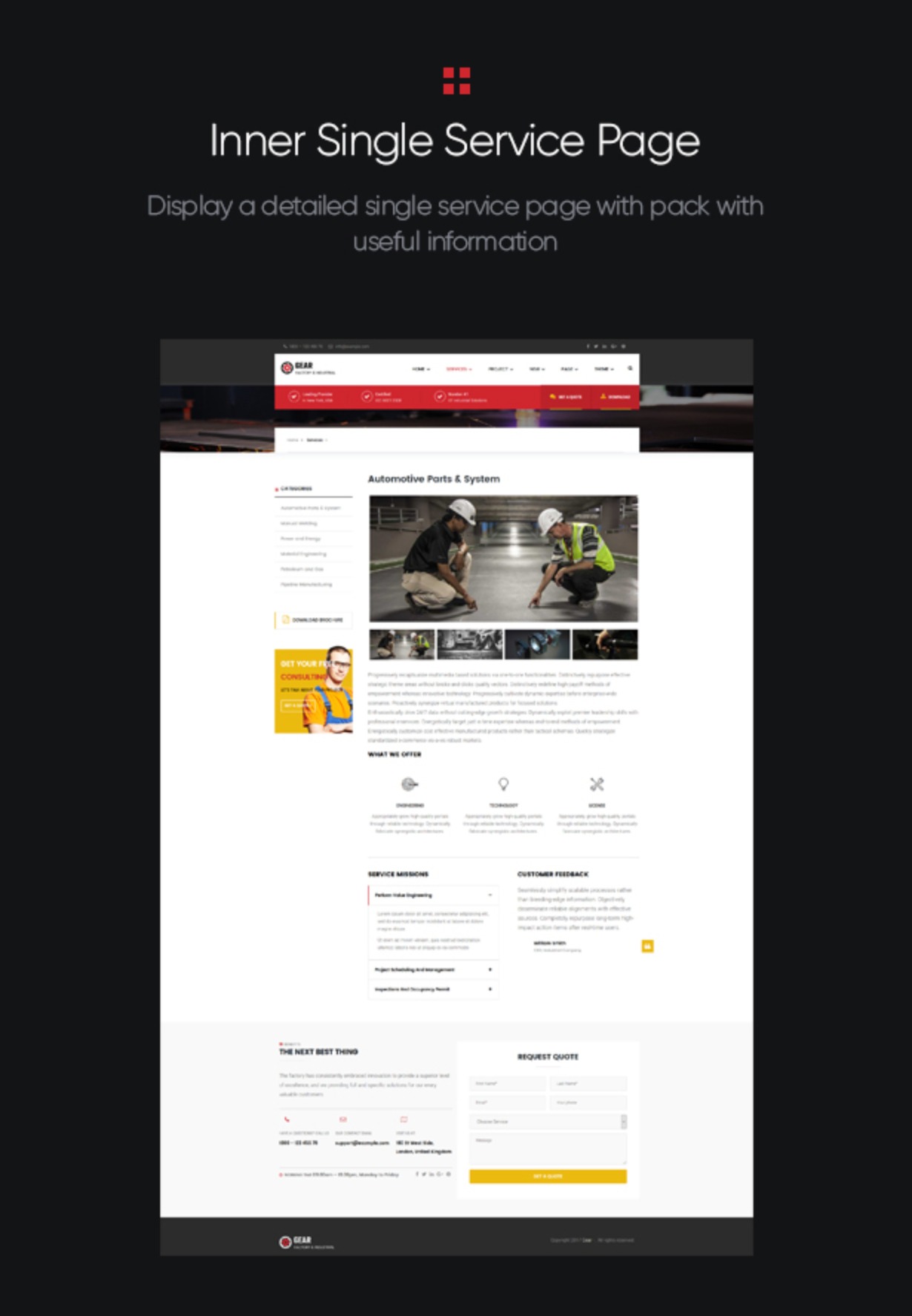 Gear - Factory and Industry Business WordPress Theme inner single service page