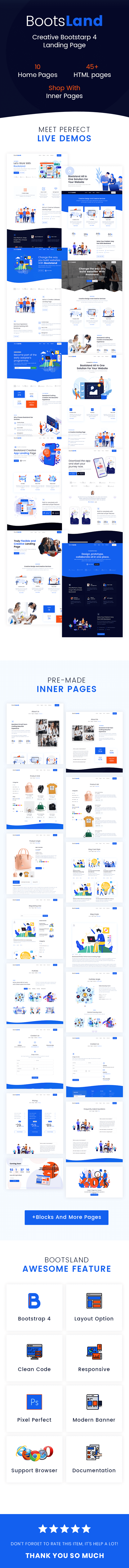 Bootsland - Creative Bootstrap 4 Landing Page - 2