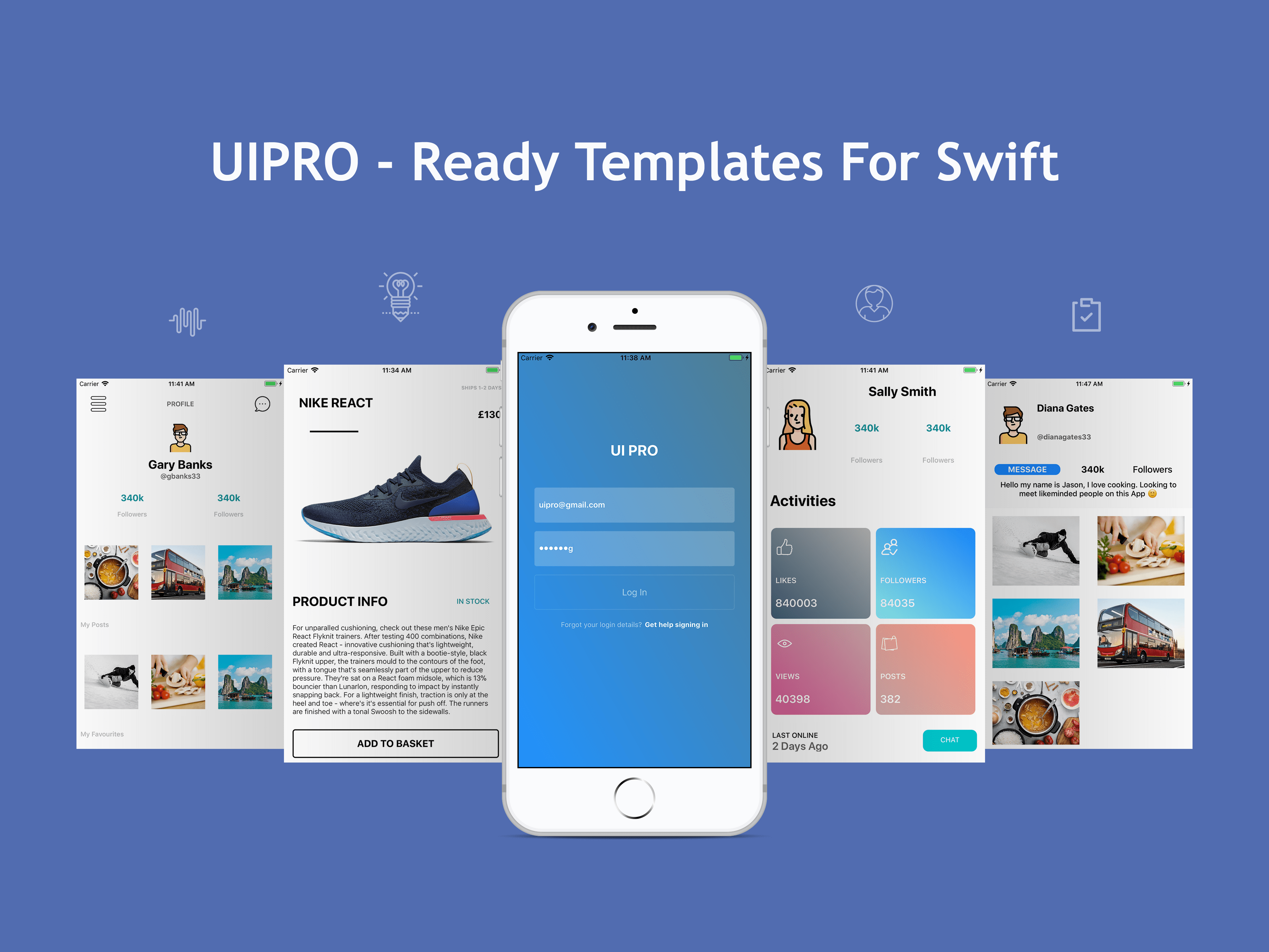 UI PRO - IOS Template Designs for Swift Xcode Theme App - 1