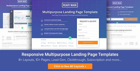 Unbounce Landing Page Template - Readymade - 3