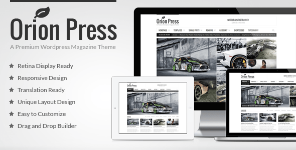 Orion Press - Retina and Responsive Magazine Theme