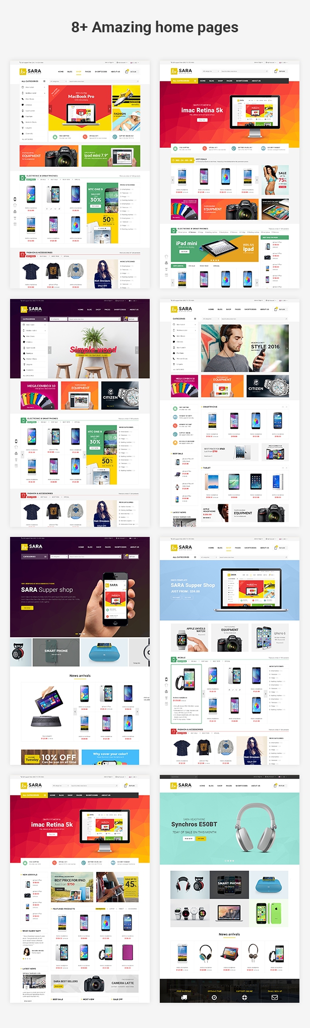 Sara - WooCommerce WordPress Market Theme - 2