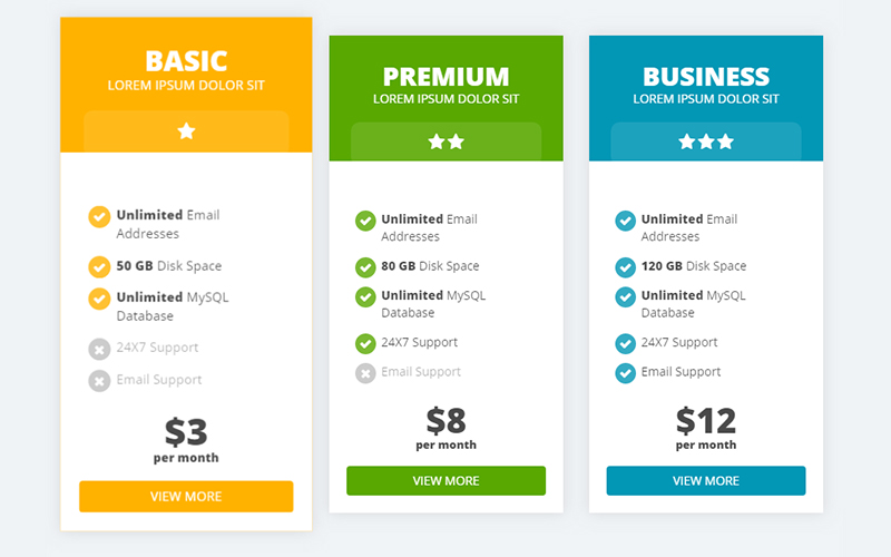 PLAN IT - Bootstrap Pricing Tables - 1