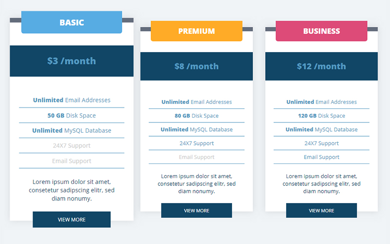 PLAN IT - Bootstrap Pricing Tables - 5