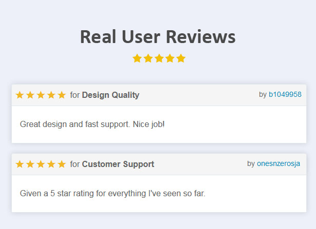 Customer Review of Portfolio HTML Template