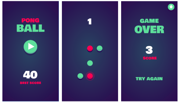 Pong Ball - HTML5 Game (Construct3) - 1