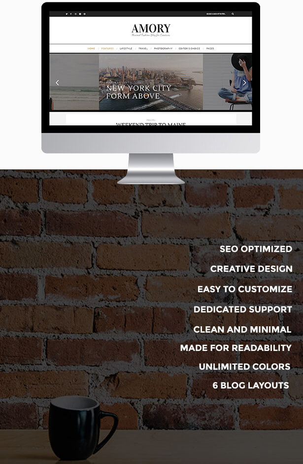 Amory - A Responsive WordPress Blog Theme - 2