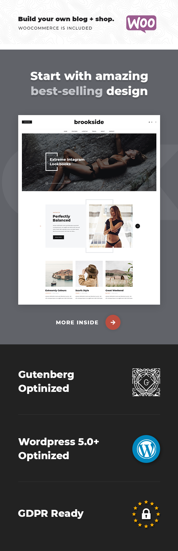 Brookside - Personal WordPress Blog Theme