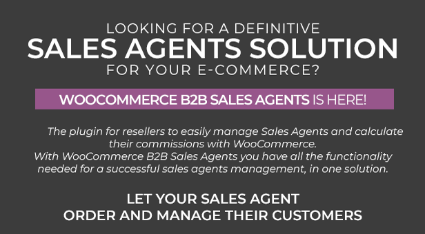 WooCommerce B2B Sales Agents - Description