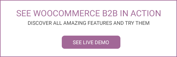 WooCommerce B2B - Demo