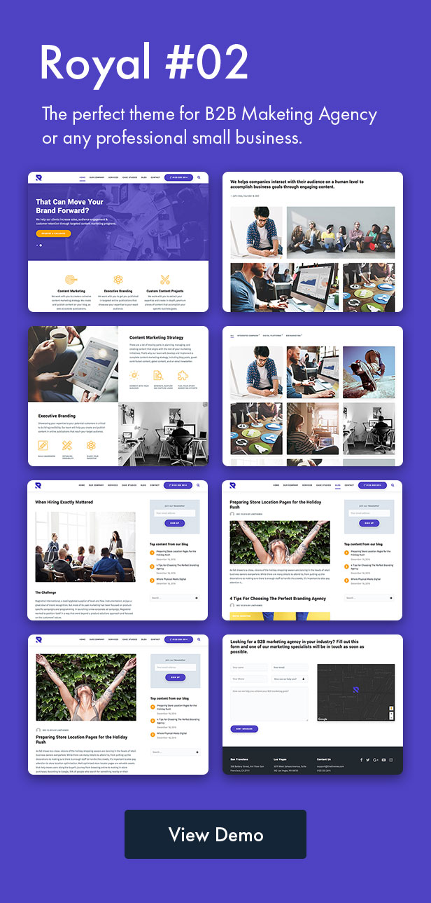 Marketing, B2B Marketing, Landing, SEO WordPress Theme - Royal - 5