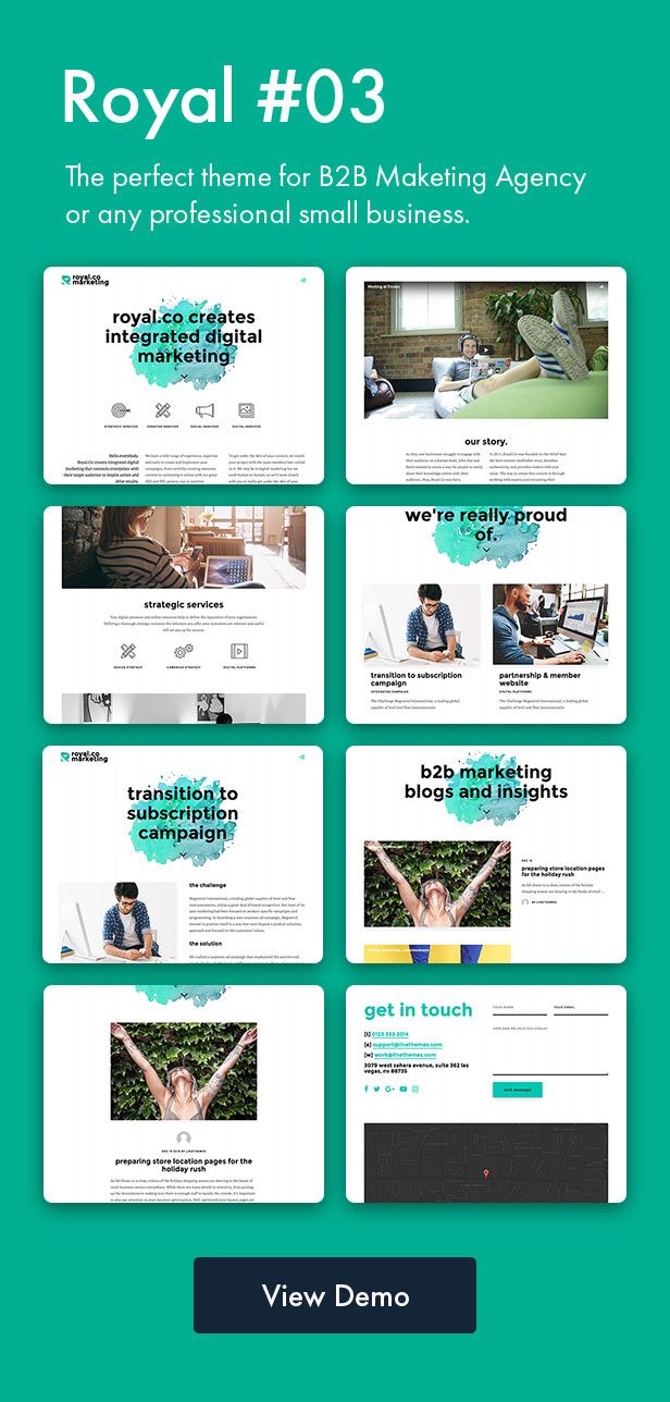 Marketing, B2B Marketing, Landing, SEO WordPress Theme - Royal - 6