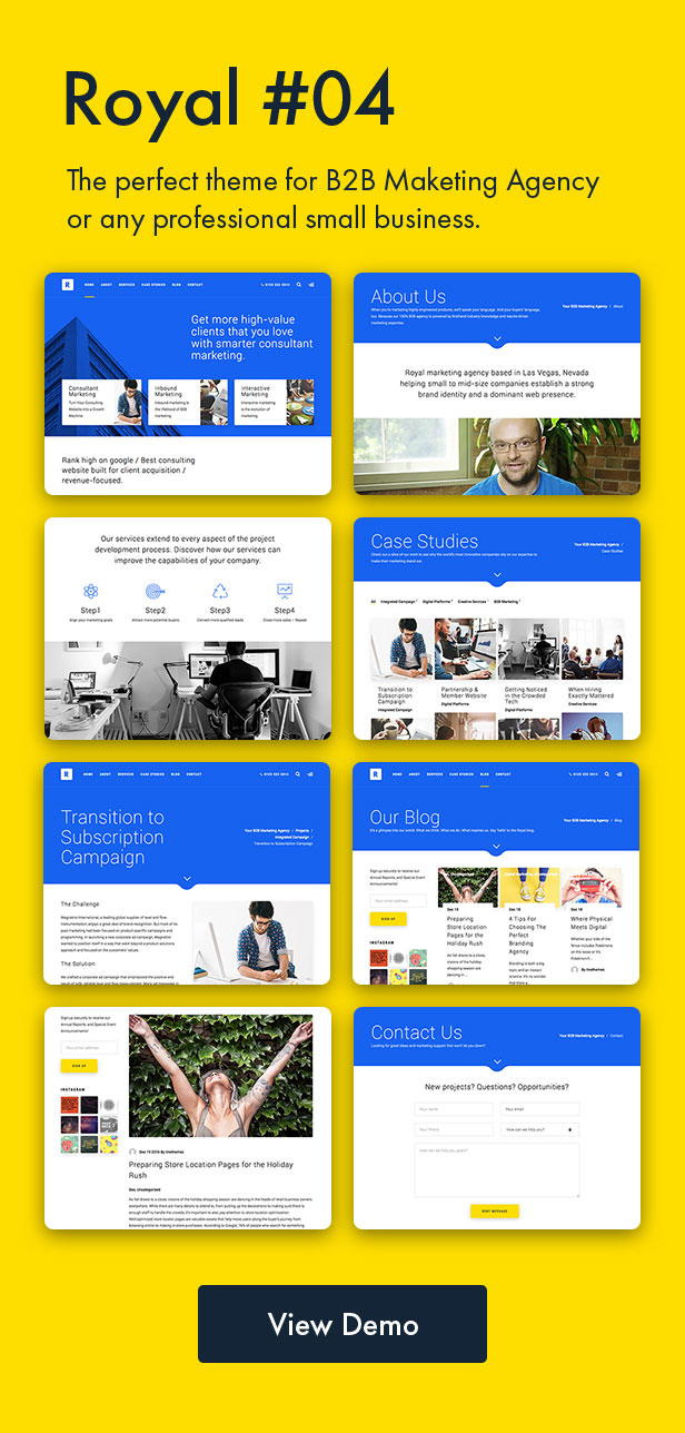 Marketing, B2B Marketing, Landing, SEO WordPress Theme - Royal - 7