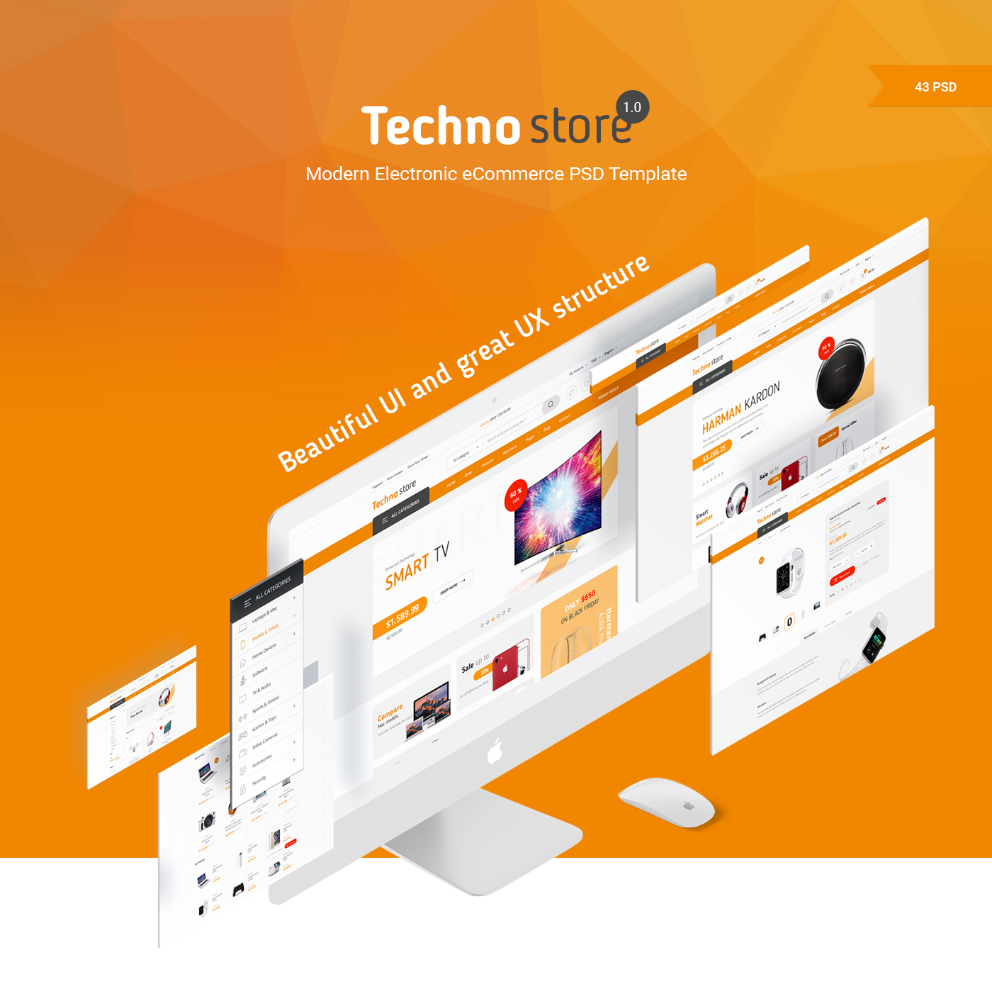 Techno Store - Electronic eCommerce PSD - 1
