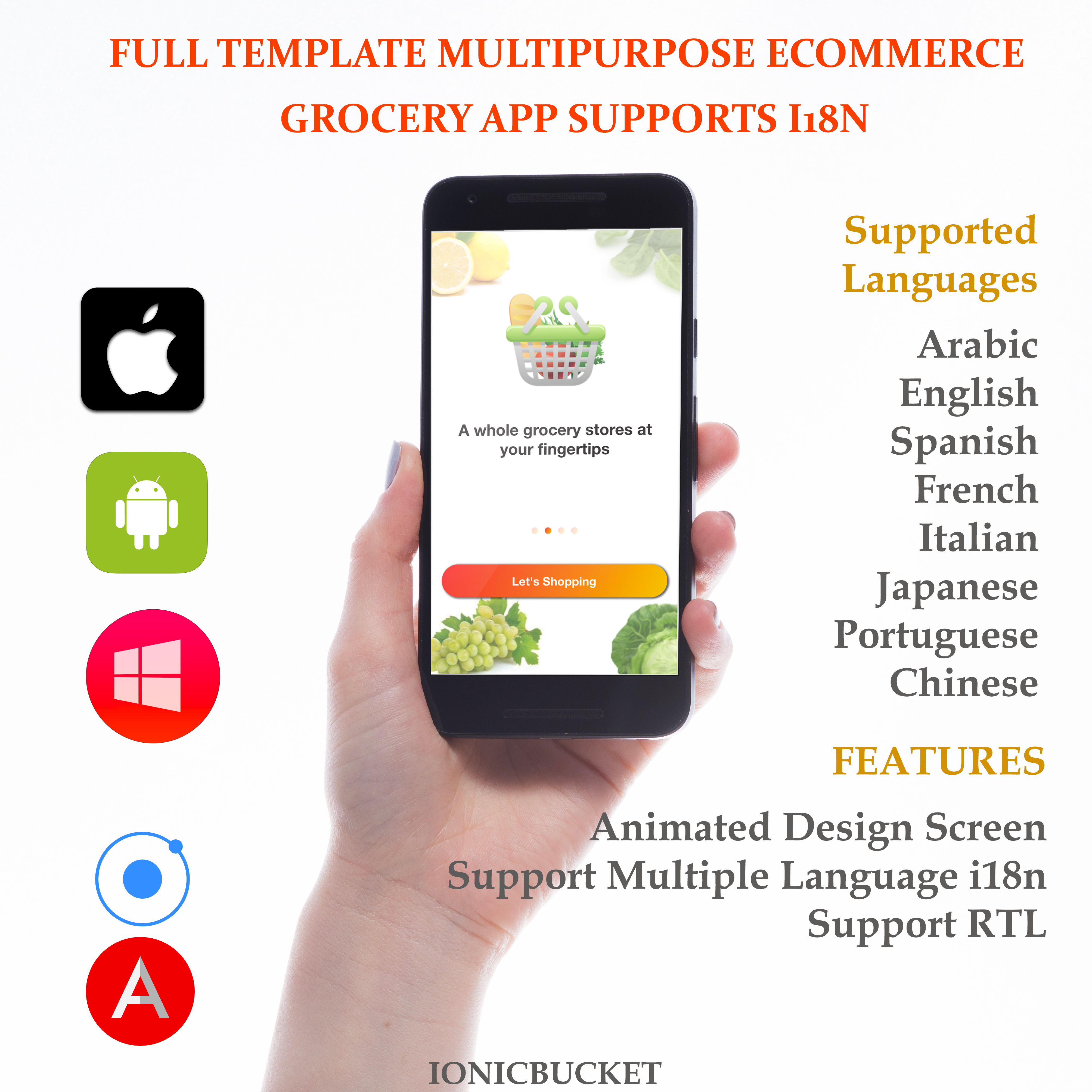 Complete Multipurpose eCommerce Template UI Grocery App Supports Multiple Language i18n - 3