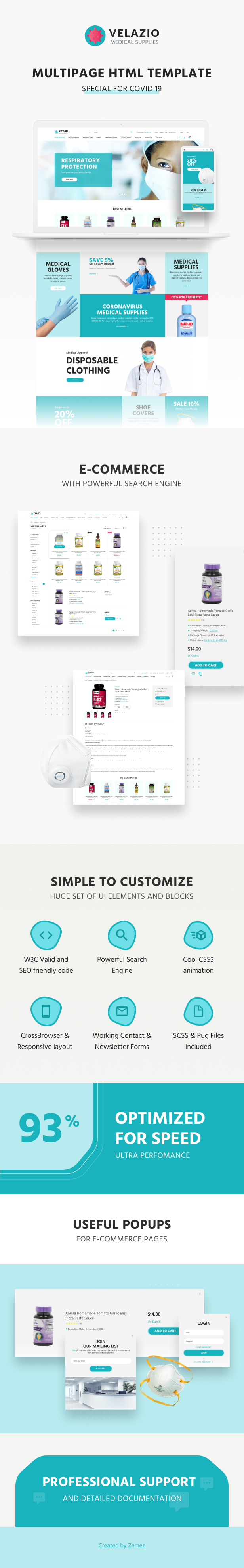 Velazio -  Medical Supplies Shop HTML template